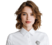 Beautiful-woman-wearing-badge